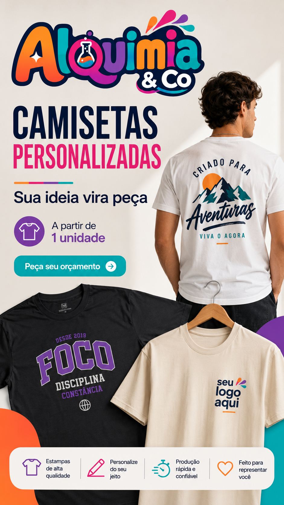 Camiseta personalizada exemplo Alquimia & Co